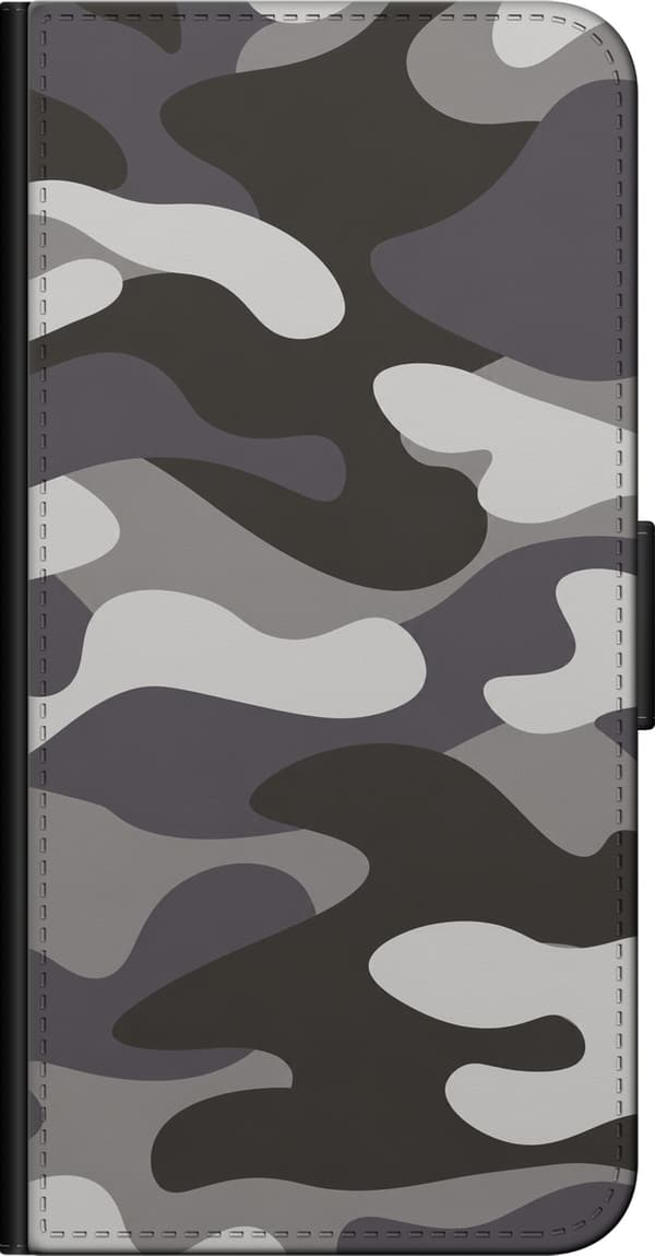 Kompatibel Tegnebogsetui til OnePlus 9 Pro Grå camouflage grå
