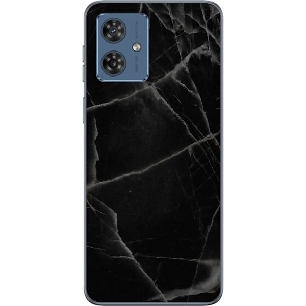 Motorola Moto G54 Läpinäkyvä kuori Musta marmori