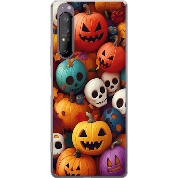 Sony Xperia 1 II Genomskinligt Skal Halloween mönster 2024