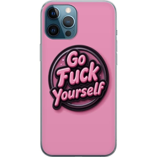 Kompatibelt Mobilskal till Apple iPhone 12 Pro Max Rosa 3D textposter