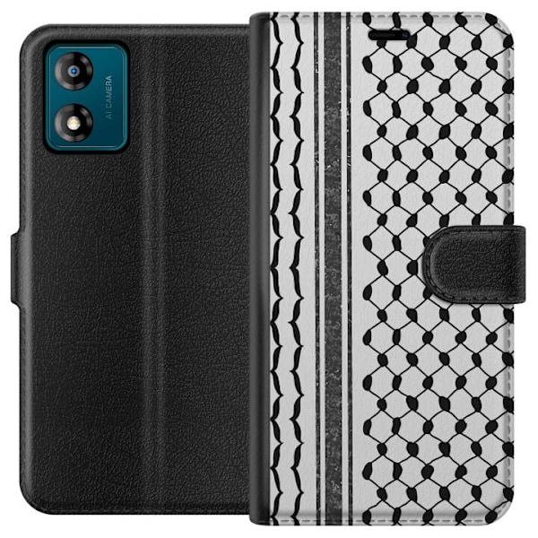 Motorola Moto E13 Lompakkokotelo Palestiinalainen kuvio - peri
