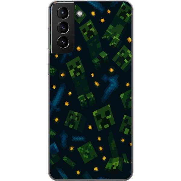 Samsung Galaxy S21+ 5G Läpinäkyvä kuori Minecraft Dungeons Mob