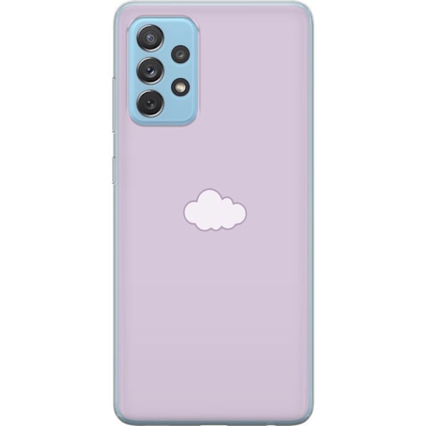 Samsung Galaxy A52 5G Läpinäkyvä kuori Lila Pilvi - minimal