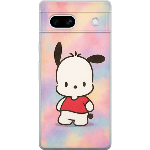 Google Pixel 7a Läpinäkyvä kuori Kawaii Sanrio Pochacco