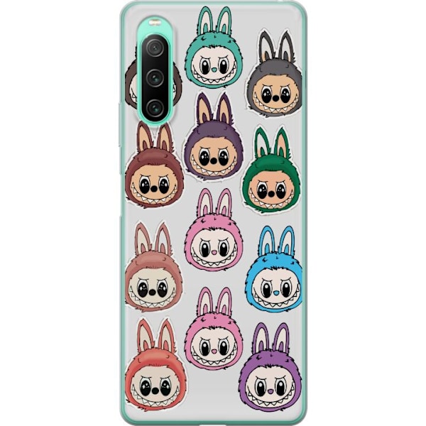 Sony Xperia 10 IV Gjennomsiktig deksel Labubu Macaron Monster