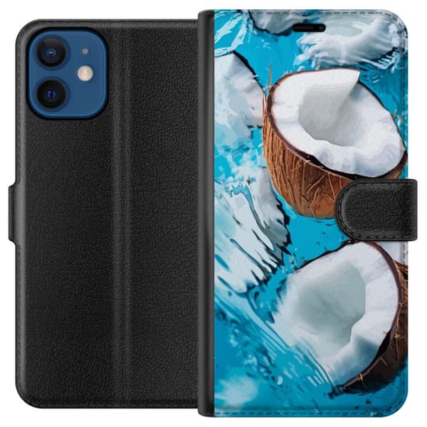 Kompatibel Tegnebogsetui til Apple iPhone 12 Kokosnødder Pool Sommer Hav Strand