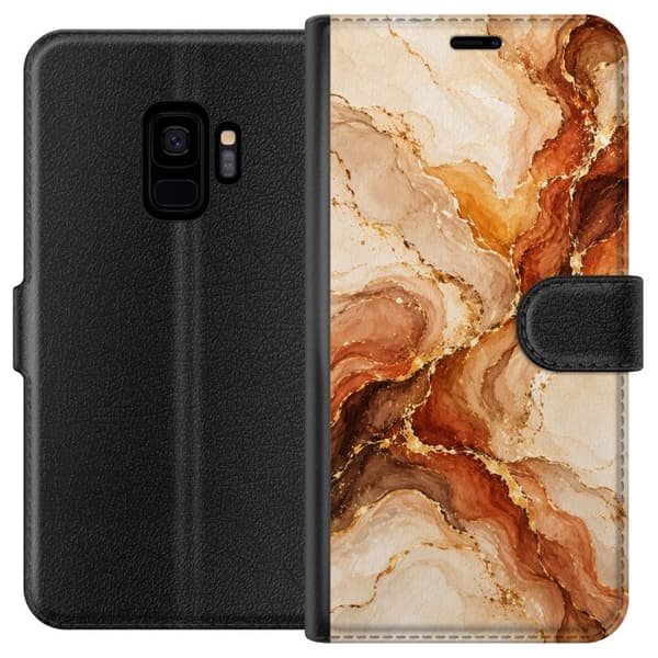 Kompatibelt Plånboksfodral till Samsung Galaxy S9 Höstagat beige
