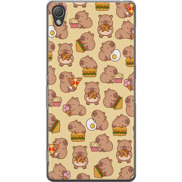 Sony Xperia Z3 Läpinäkyvä kuori Kawaii capybara puhelinkotelo useilla söpöillä hahmoilla
