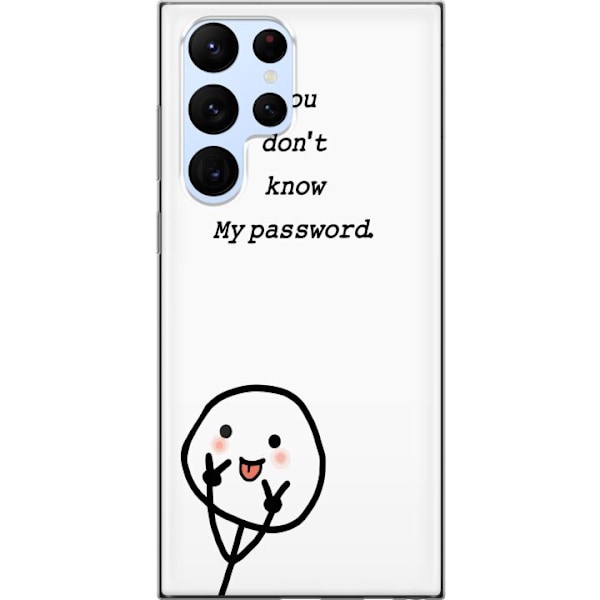 Samsung Galaxy S22 Ultra 5G Genomskinligt Skal You Don’t Know My Password – edgy textmotiv med attityd