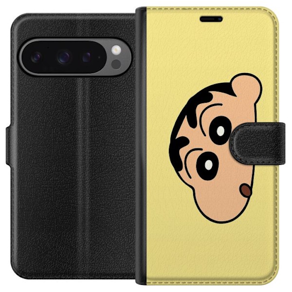 Google Pixel 9 Pro XL Tegnebogsetui Peeking Shinchan