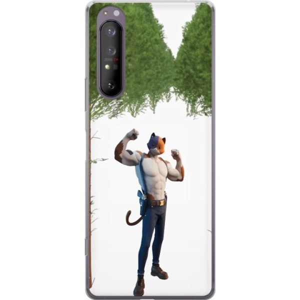 Sony Xperia 1 II Läpinäkyvä kuori Fortnite - Meowscles