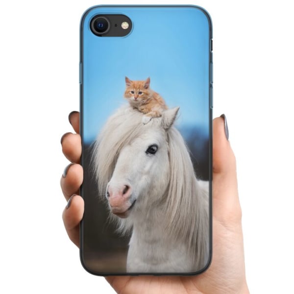 Apple iPhone 7 TPU Mobildeksel Hest & Katt