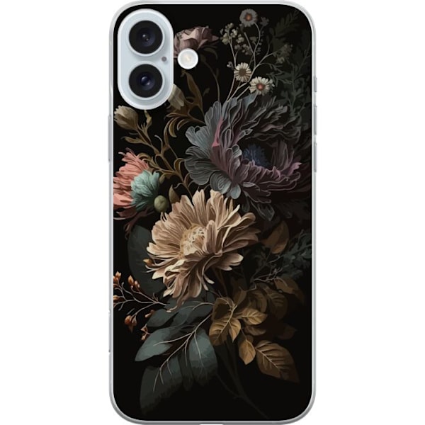 Apple iPhone 16 Plus Gjennomsiktig deksel Blomster