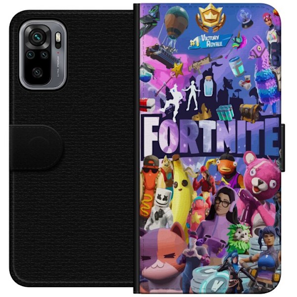 Xiaomi Redmi Note 10S Plånboksfodral Fortnite Skins Emotes Ba
