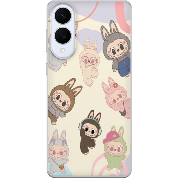 Samsung Galaxy S25 Edge Läpinäkyvä kuori Labubu Pop Mart Kokoelma Motiivi Figuuri Kokoelma Suunnittelu Suosittu Taidelelu Pop Mart Luova Graafinen
