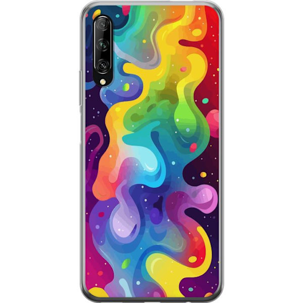Huawei P smart Pro 2019 Läpinäkyvä kuori Väriläiskä Abstrakti Taide Suunnittelu Värikäs Kuvio Moderni Suosittu Seinätaito Graafinen Trendi