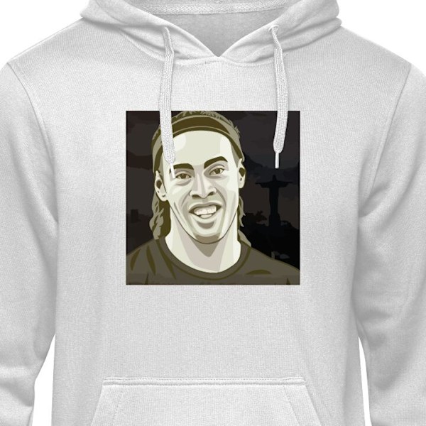 Hoodie för Vuxen | Bekväm Huvtröja Ronaldinho grå S