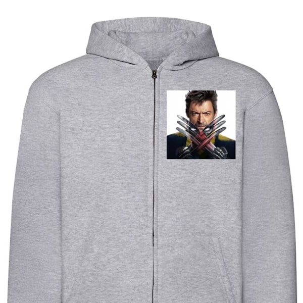 Zip-Hoodie | Huvtröja med Dragkedja för Vuxna Deadpool & Wol