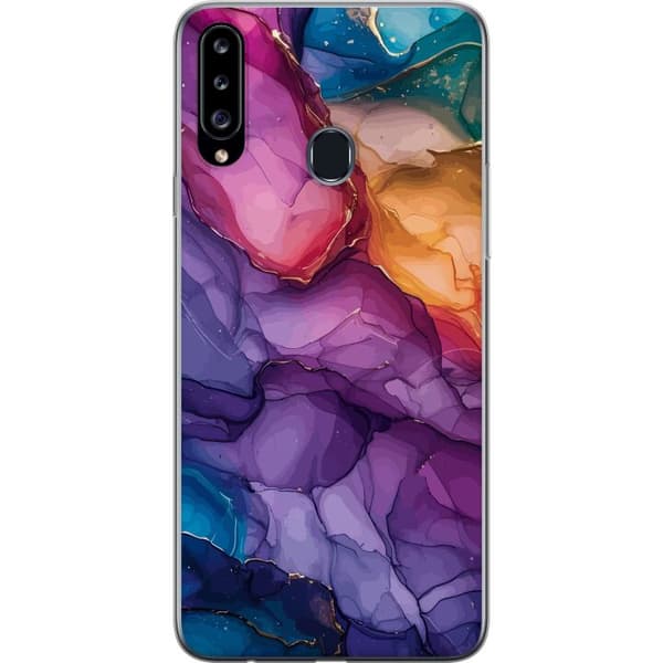 Kompatibelt Mobildeksel til Samsung Galaxy A20s Fargerike steiner