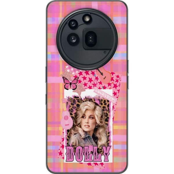 Kompatibelt Mobilskal till Nothing Phone (3a) Pro Dolly Parton rosa countrycollage med gitarr rosa