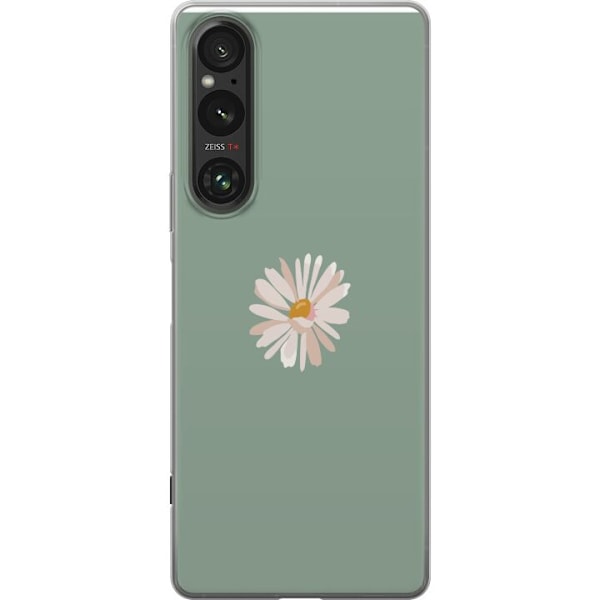 Sony Xperia 1 VI Läpinäkyvä kuori Vihreä Minimalikukka - t