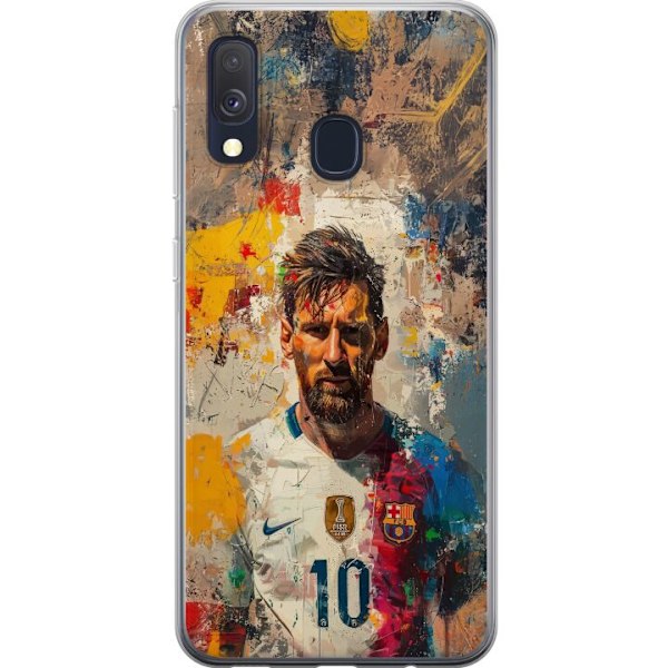 Samsung Galaxy A40 Gennemsigtig cover Messi Art