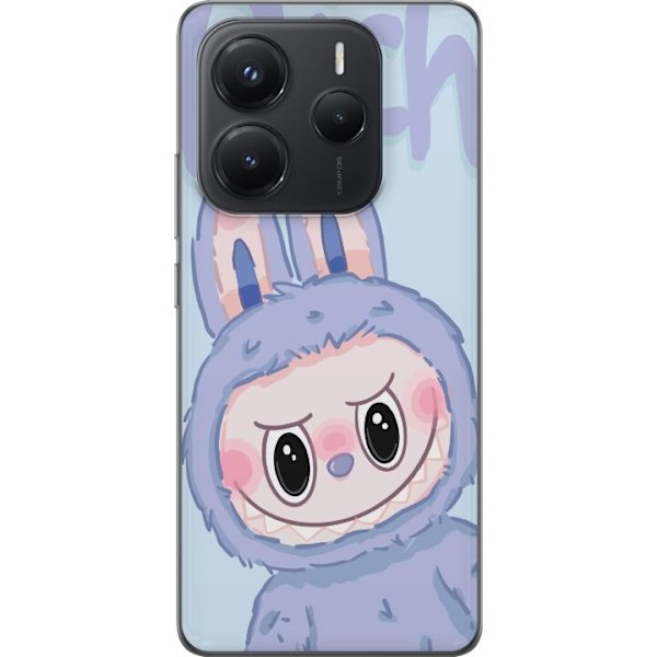 Xiaomi Redmi Note 14 Läpinäkyvä kuori Sininen Jänis Labubu