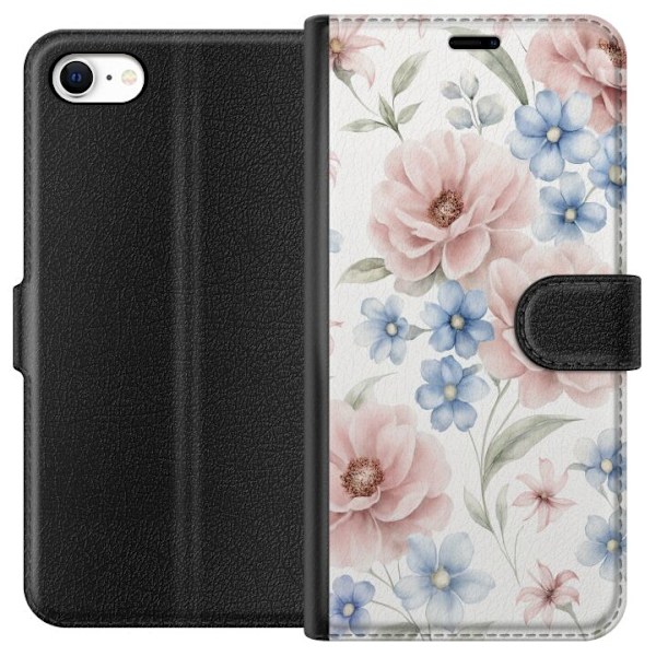 Apple iPhone 6 Tegnebogsetui Romantiske blomster
