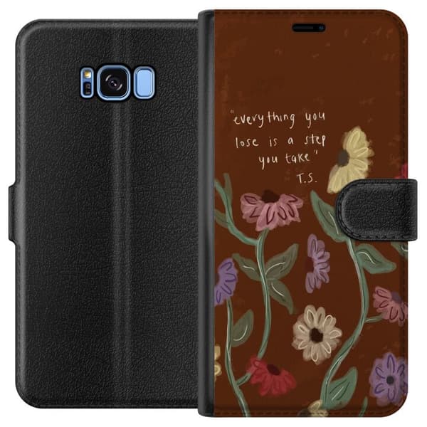 Kompatibelt Plånboksfodral till Samsung Galaxy S8 Blommor