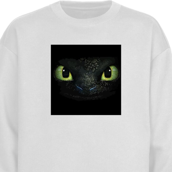 Sweatshirt til Voksne | Klassisk Collegebluse Sådan træner du din drage hvid S