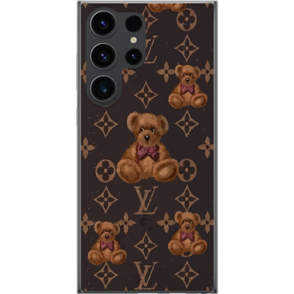 Samsung Galaxy S24 Ultra Gennemsigtig cover Louis Vuitton Teddybjørn Mønster Luksus Mode Design Populært Motiv Mode Trend Luksuriøse Accessories