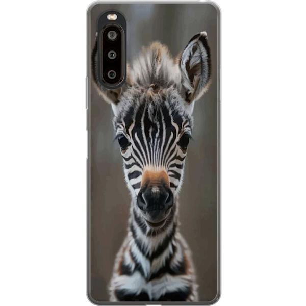 Sony Xperia 10 II Läpinäkyvä kuori Giraffi Eläinaihe Afrikka Luonto Graafinen Kuva Savanni Villieläimet Suosittu Seinätaide Eksoottinen Teema