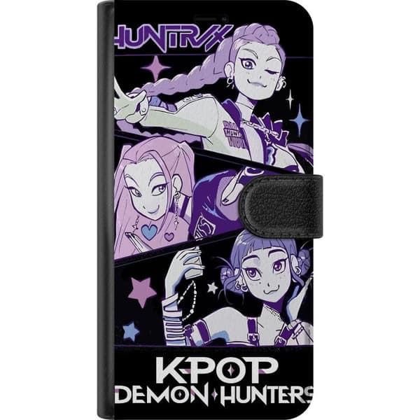 Kompatibel Tegnebogsetui til Apple iPhone 8 Plus K-pop Dæmonjægere Huntrix Trio Piger Lilla Stjerner Retro Idolkunst