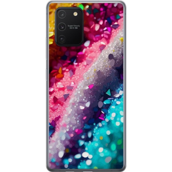 Samsung Galaxy S10 Lite Genomskinligt Skal Glitter