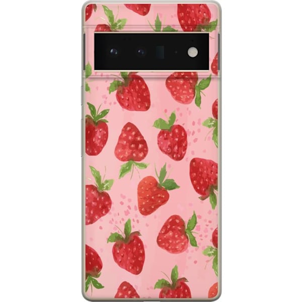 Google Pixel 6 Pro Läpinäkyvä kuori Mansikkahaaveet - Retrot tyyli mansikkakuviointi