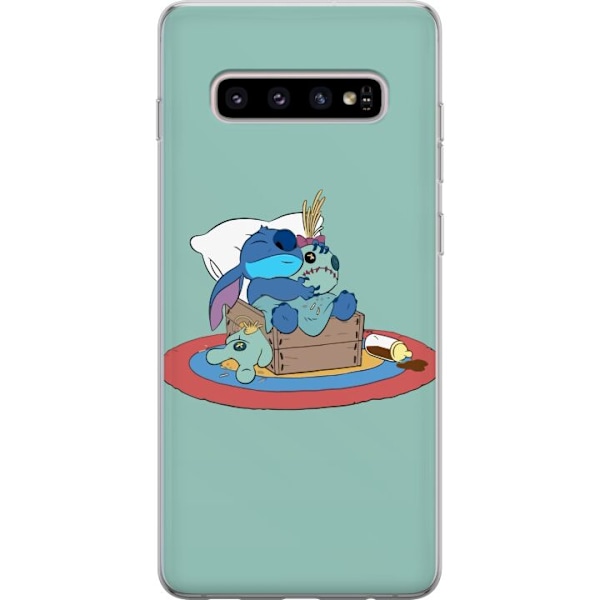 Samsung Galaxy S10+ Läpinäkyvä kuori Stitch nukkui hyvin