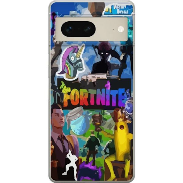 Google Pixel 7 Läpinäkyvä kuori Fortnite