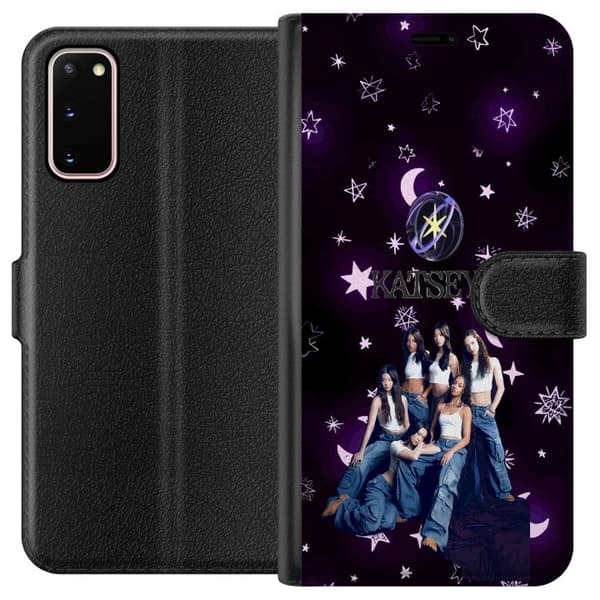 Kompatibel Tegnebogsetui til Samsung Galaxy S20 KATSEYE stjärncollage lilla