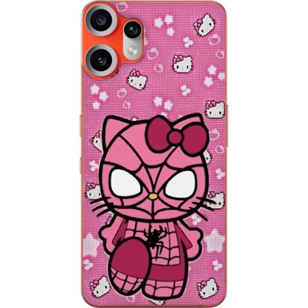 Kompatibelt Mobildeksel til Nothing CMF Phone 2 Pro Rosa katt i spindeldräkt rosa