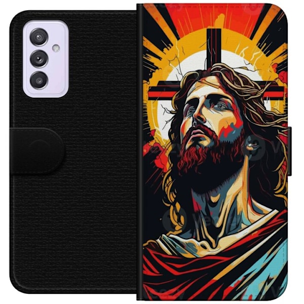 Samsung Galaxy A82 5G Lompakkokotelo Jeesus ja Kortti - uskonn