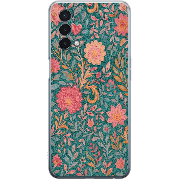 OnePlus Nord N200 5G Läpinäkyvä kuori Floral Dream
