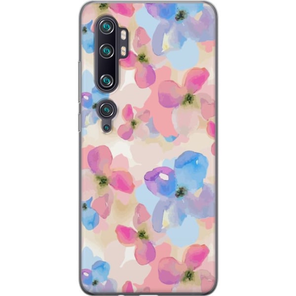 Xiaomi Mi Note 10 Pro Gennemsigtig cover Blomsterlykke