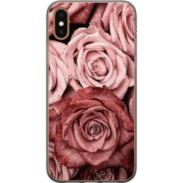 Apple iPhone XS Läpinäkyvä kuori Ruusut