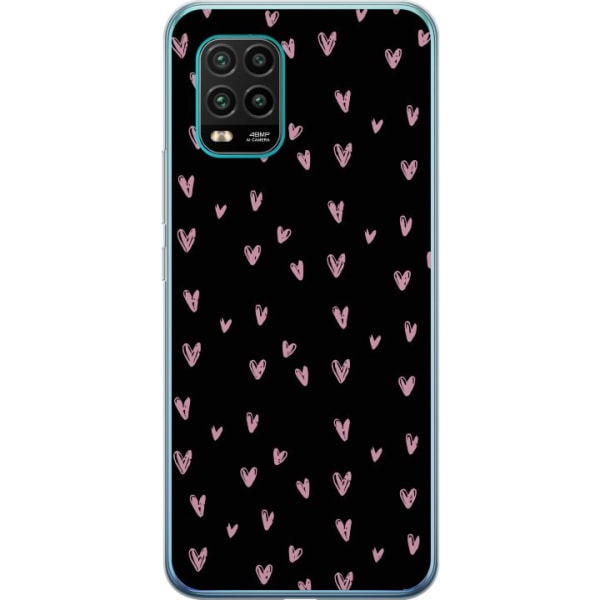 Xiaomi Mi 10 Lite 5G Läpinäkyvä kuori Pikku Sydämet