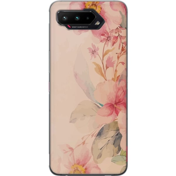 Asus ROG Phone 5 Gjennomsiktig deksel Fargerike Blomster