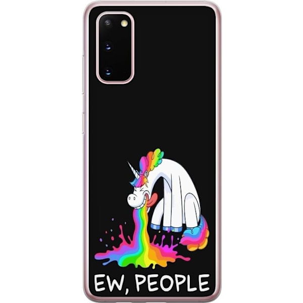 Samsung Galaxy S20 Gjennomsiktig deksel EW People Unicorn