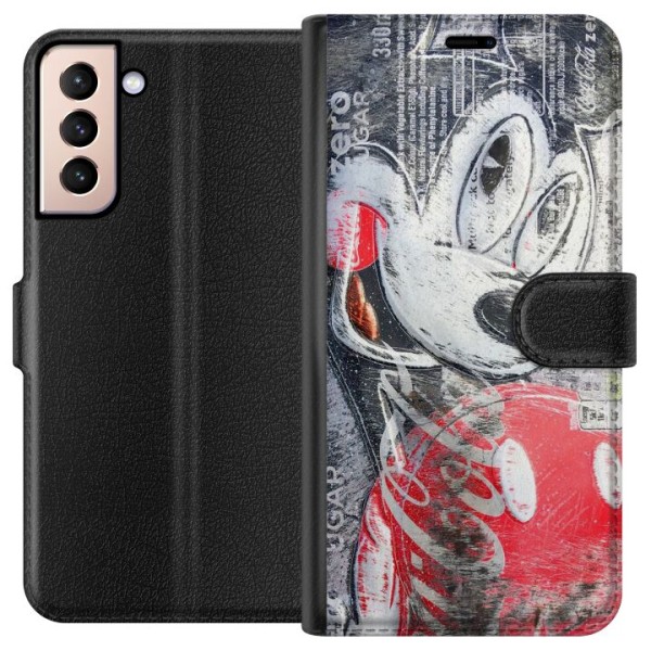 Samsung Galaxy S21 Plånboksfodral Mickey Mouse