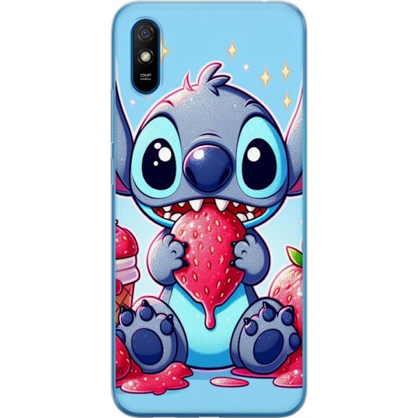 Xiaomi Redmi 9AT Gennemsigtig cover Strawberry Stitch