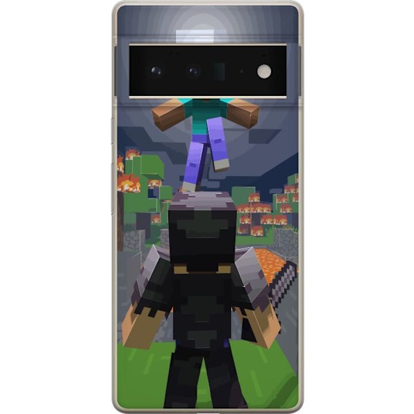 Google Pixel 6 Pro Gjennomsiktig deksel Minecraft