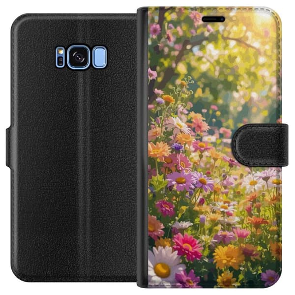 Kompatibelt Plånboksfodral till Samsung Galaxy S8 Floral Pattern